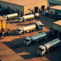 industrial site with fuel trucks [typical Lagos site]
